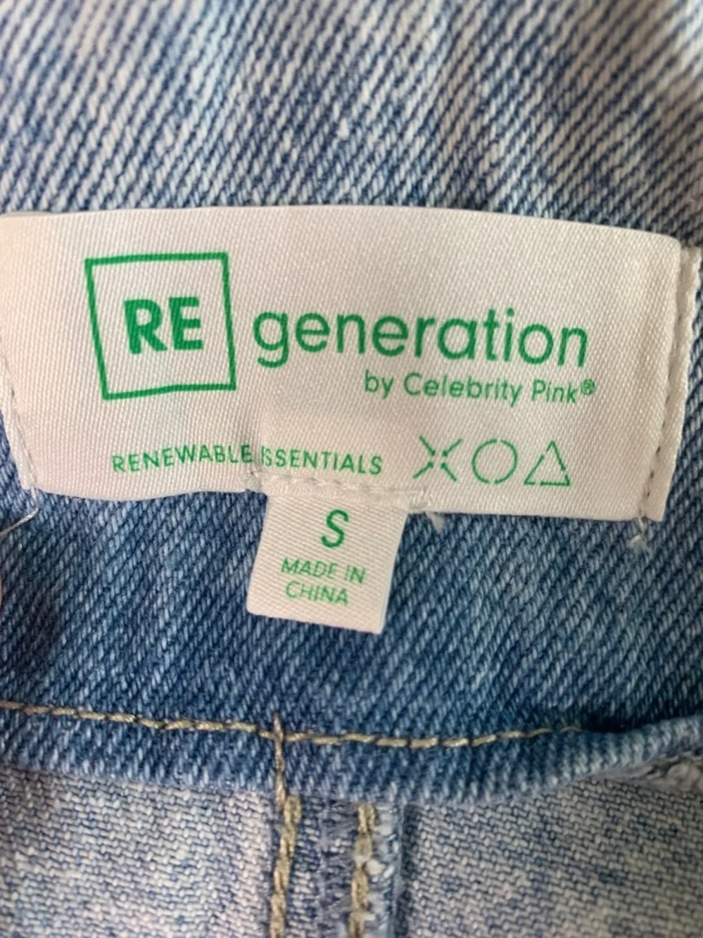 RE generation by Celebrity Pink denim overall jumper mini dress size small
